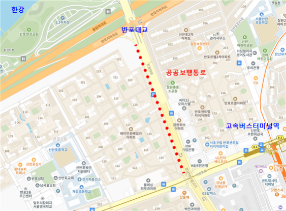 서초구, 한강공원-아파트 잇는 공공보행통로 개방