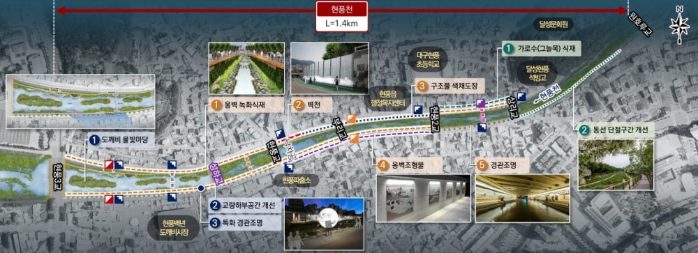 달성군, 현풍천 경관개선사업 추진