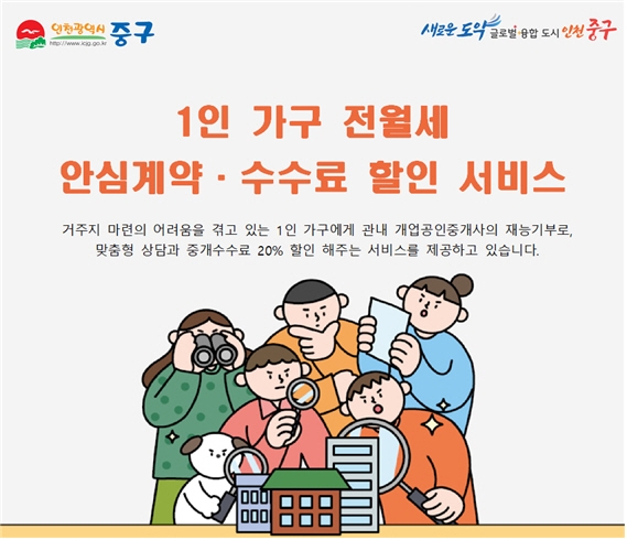 1인 가구 ‘전·월세 안심계약’ 돕는 인천 중구 부동산중개업소 22곳으로 확대