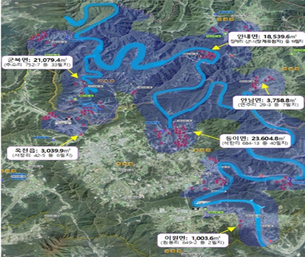 옥천군, 22년 만에 '금강수계 수변구역' 71,026㎡ 해제