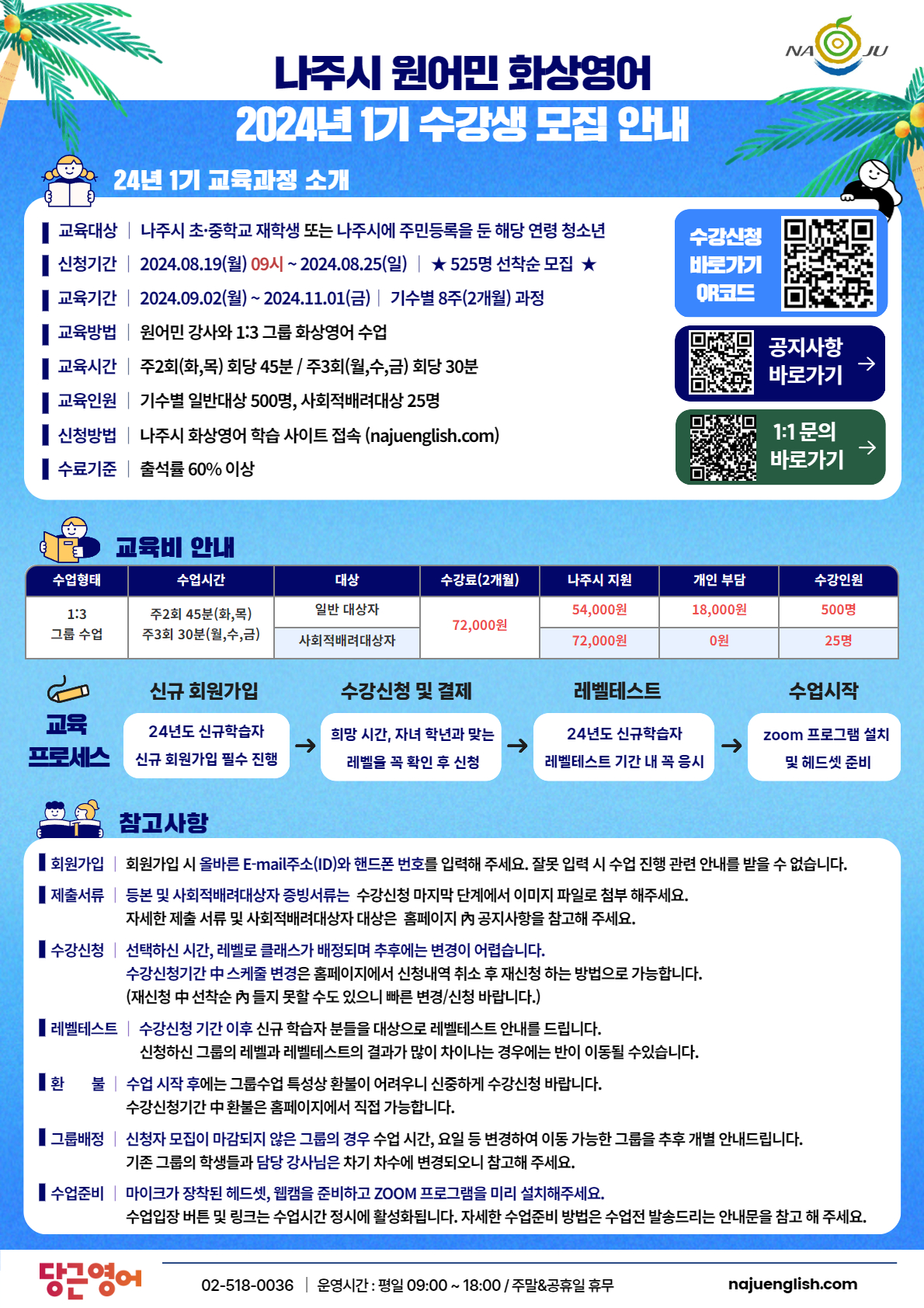 나주시, 초·중학생 대상 원어민 화상영어 1기 수강생 모집