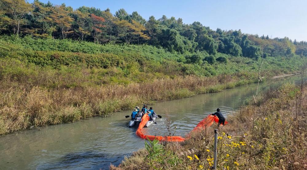 인천 서구, 수질오염사고 대비 가상 방제 훈련 실시