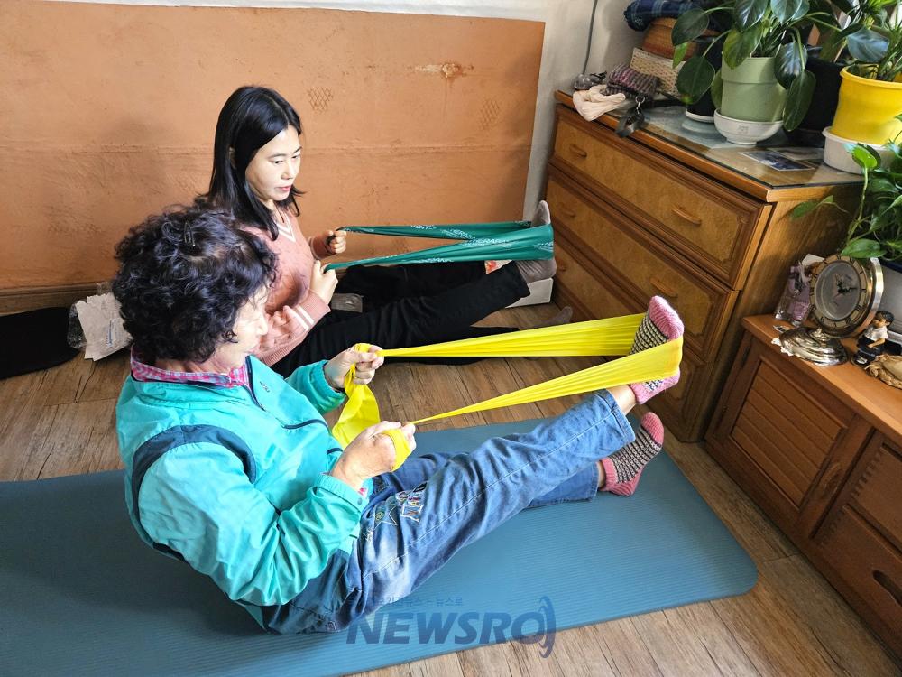 영선1동, 거동불편 어르신 대상 '함께해요~ 홈짐' 운영