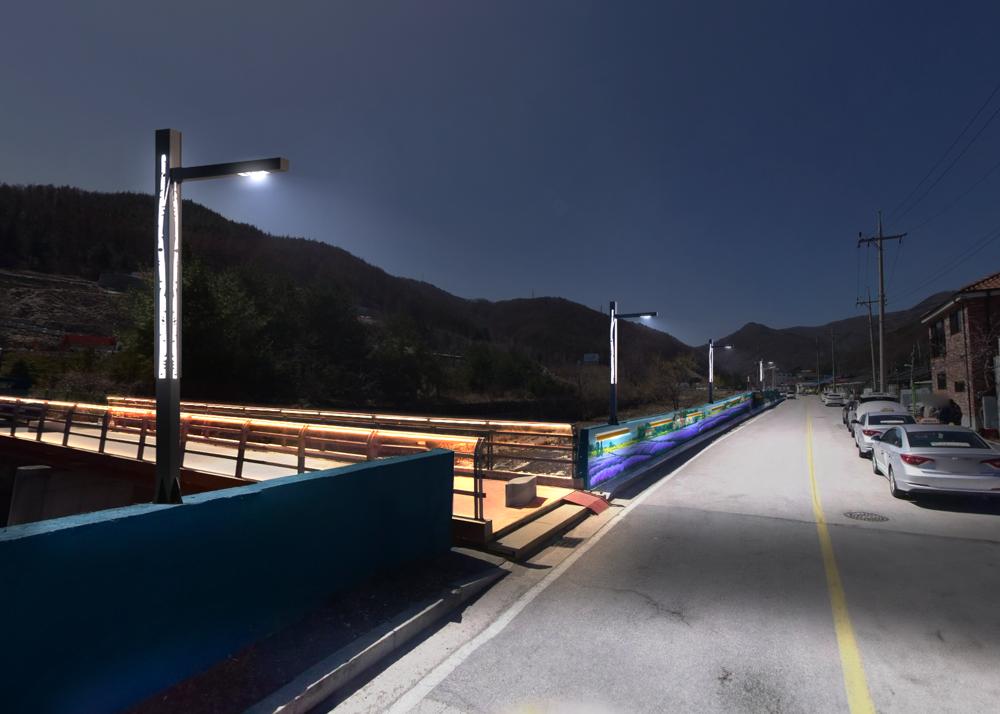 태백시, 상장동 남부(벽화)마을에 경관조명등 설치