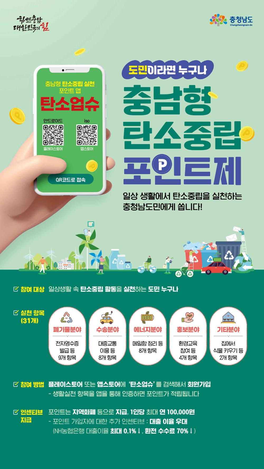 서천군, 충남형 탄소중립포인트제 '탄소업슈' 시범운영