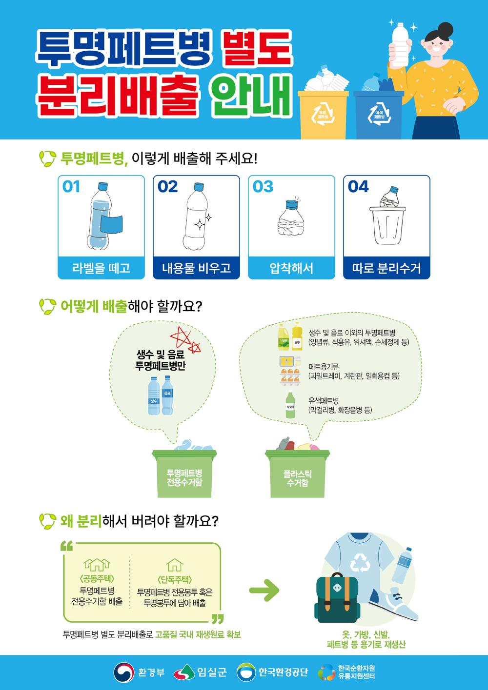 임실군, 투명 페트병 별도 분리 배출제 집중 홍보