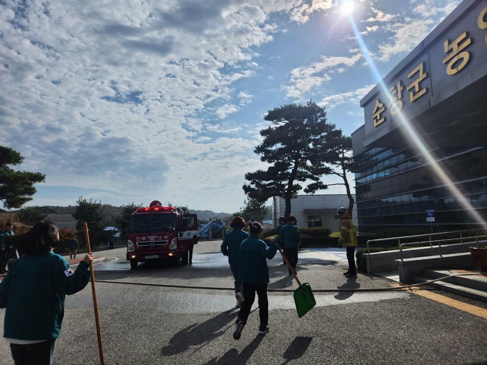 순창군 농업기술센터, 합동 소방훈련 실시