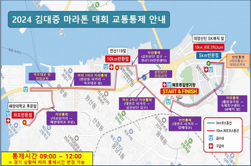 목포시, 김대중 마라톤 대회 24일 개최