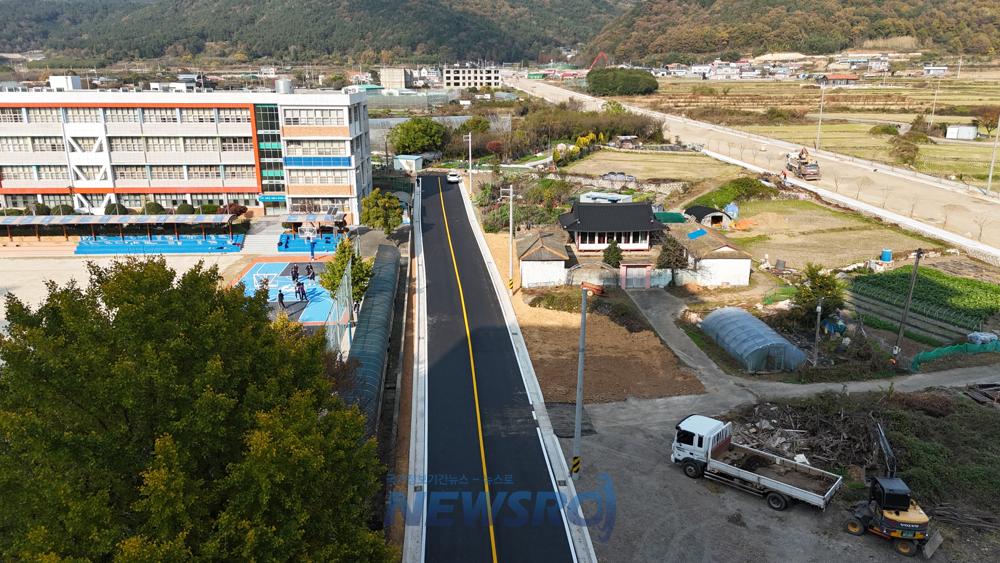 사천시, 제일중학교 동편 도시계획도로 개통