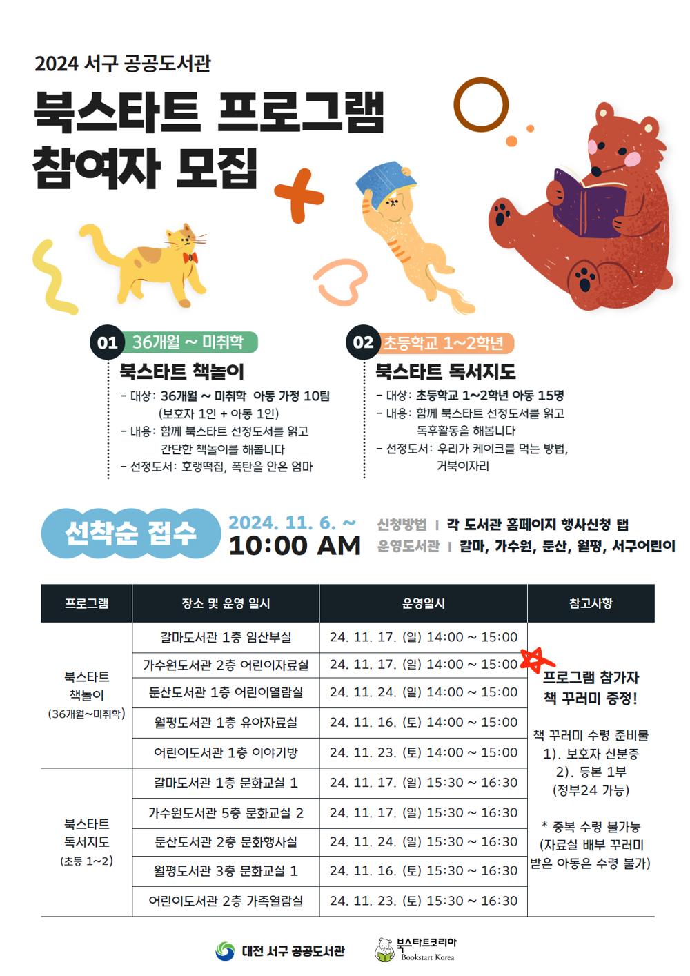대전 서구도서관, 북스타트 책놀이·독서지도 프로그램 운영