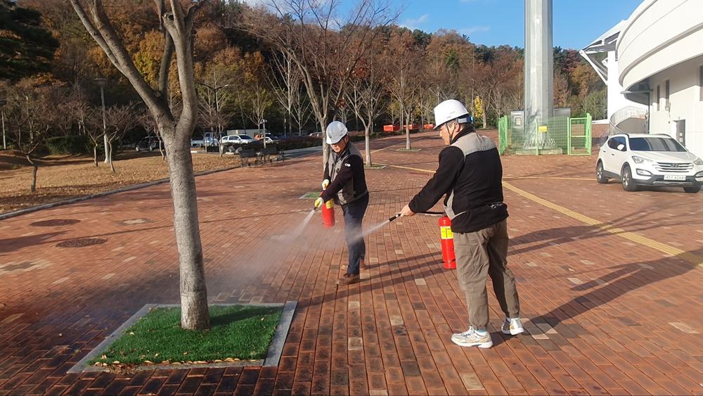 달성군시설관리공단, 화재 대비 자체 소방훈련 실시