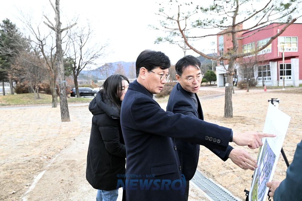 장수군, 최초 파크골프장 조성 현장 점검