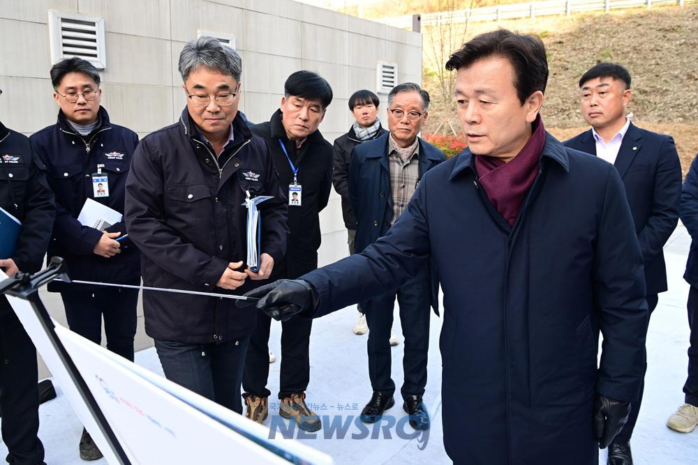 진주시, 석갑산 편백림 산림공원 조성사업 현장점검