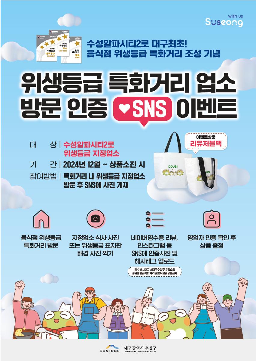 수성구, 대구 최초 위생등급 특화거리 조성