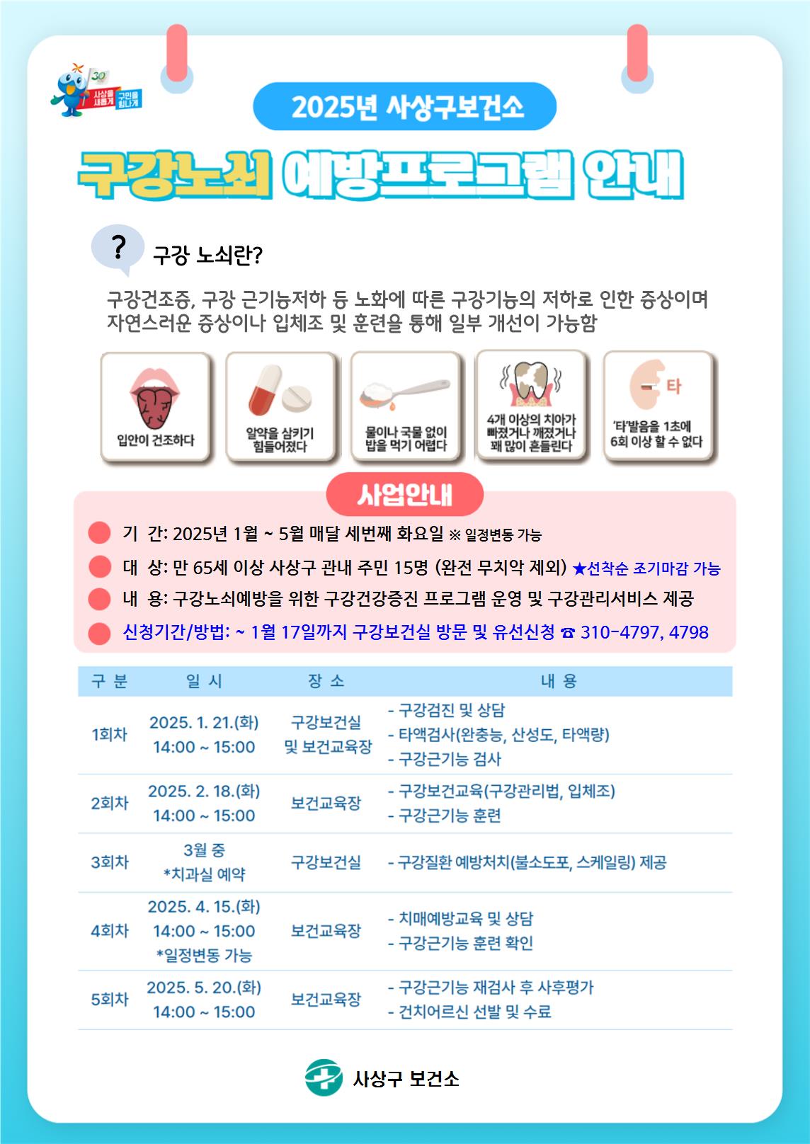 사상구 보건소, 구강노쇠 예방 프로그램 ‘내 나이가 어때서’ 운영