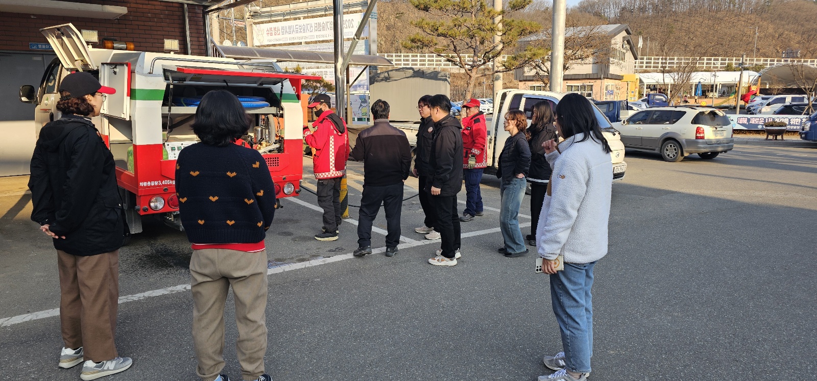 용암면 산불전문 진화 차량 용암면 전직원 사용법 익혀!