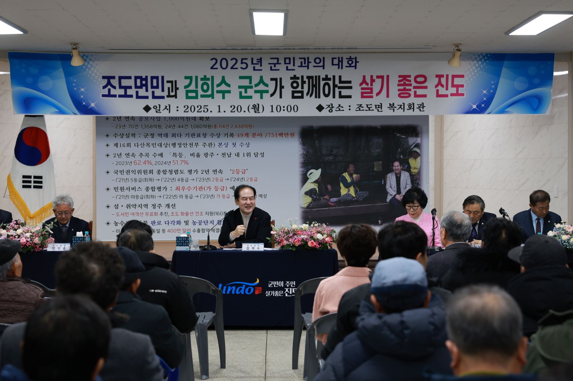 김희수 진도군수, 새해 ‘군민과의 대화’ 시작