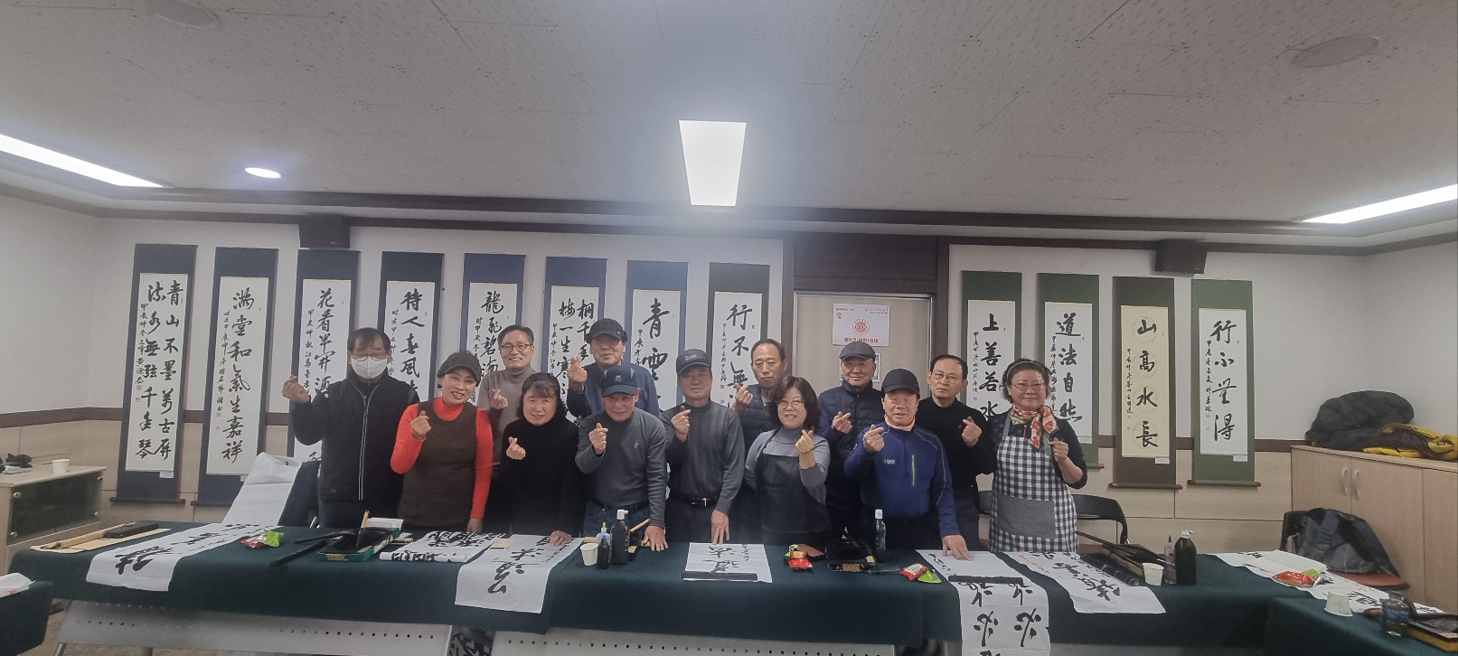 복현1동 주민자치센터 프로그램 한문서예반 회원 작품전 개최