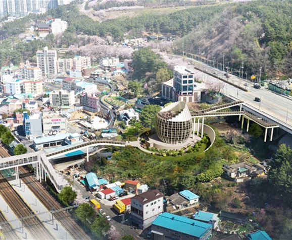 부산시 15분도시 정책공모 '괘내마을~사상공원 보행 연결사업' 착공