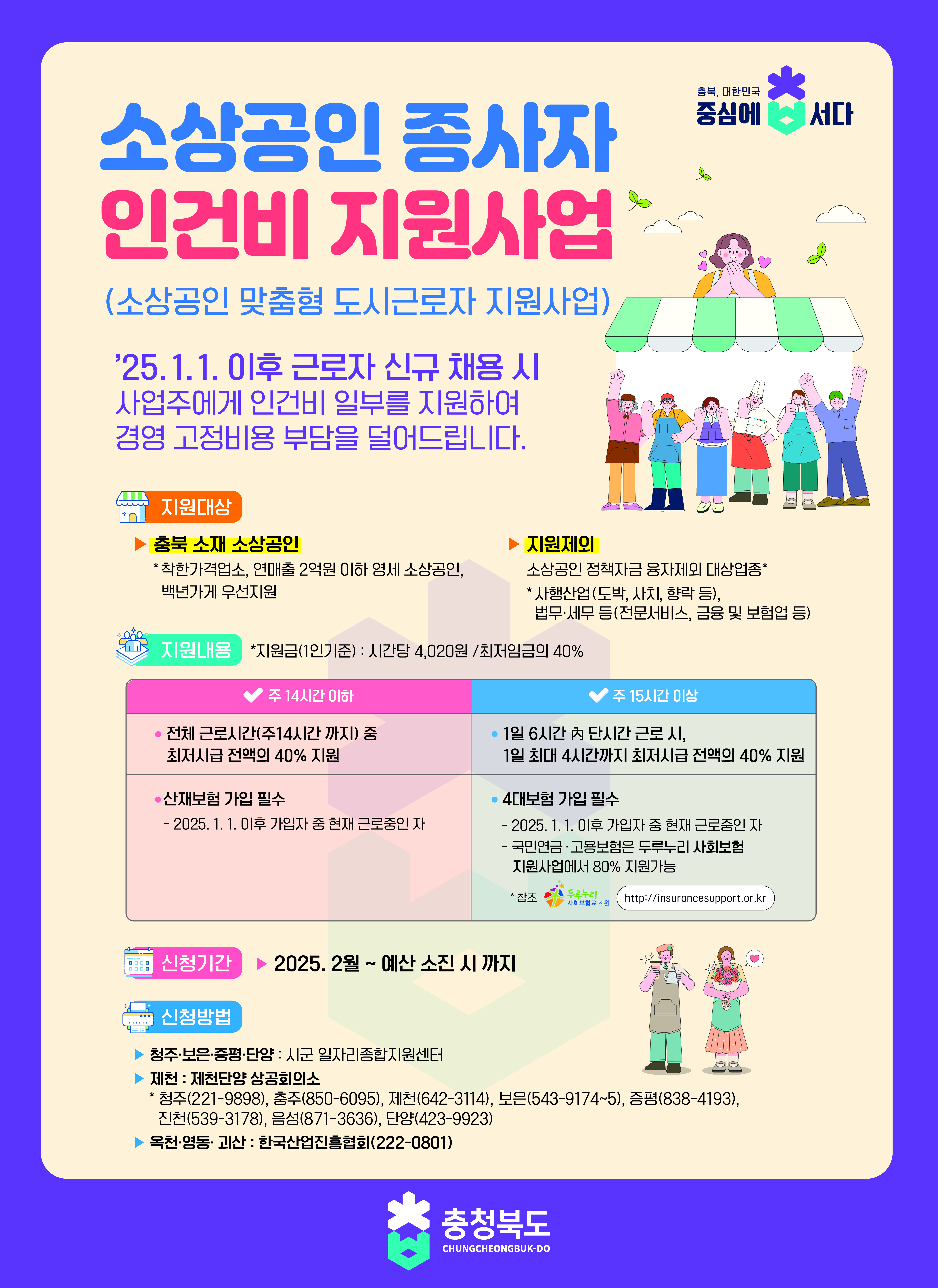 옥천군, 충북형 도시근로자 지원사업 참여대상 모집
