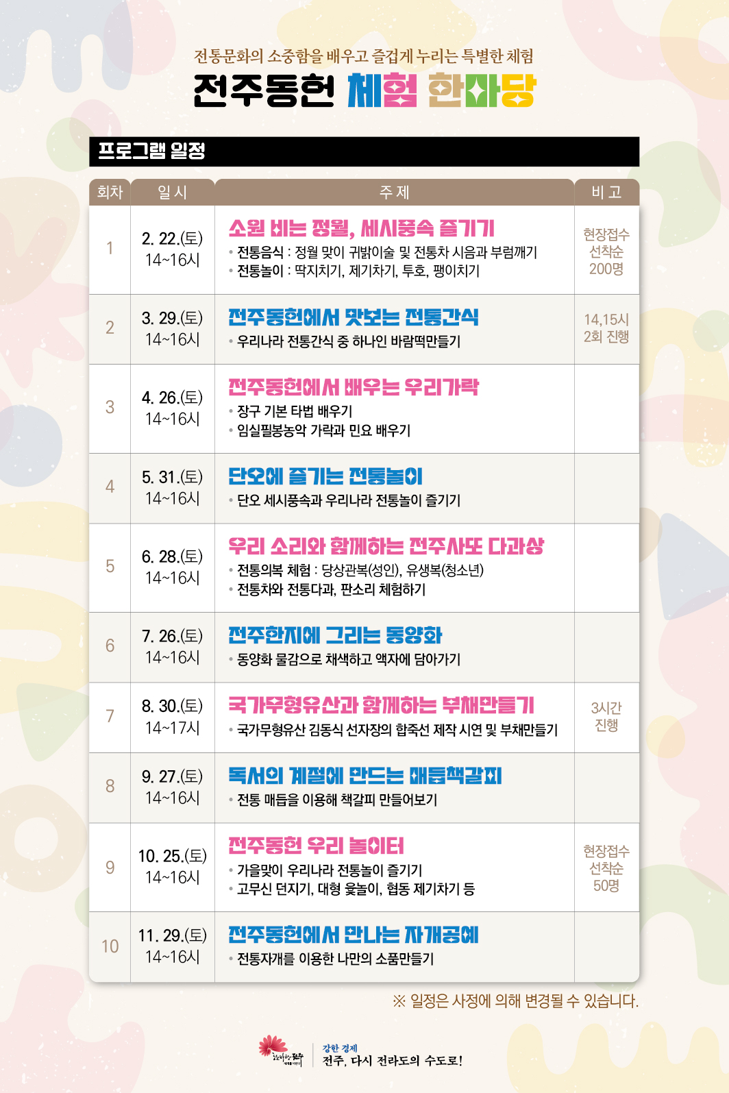 전주전통문화연수원, ‘전주동헌 체험 한마당’ 운영