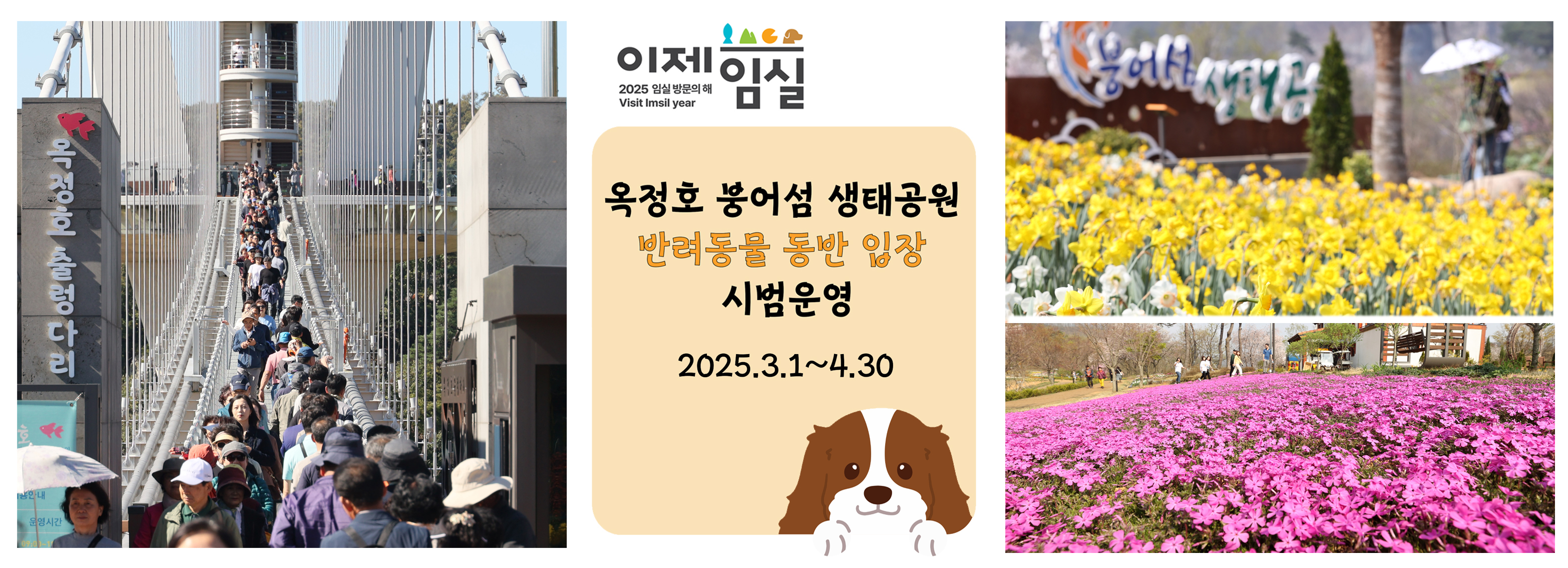 “이제는 사랑하는 반려견과 옥정호 붕어섬 함께 걸어요” 임실군, 옥정호 붕어섬 생태공원 반려견 동반 입장, 3월~4월 시범운영