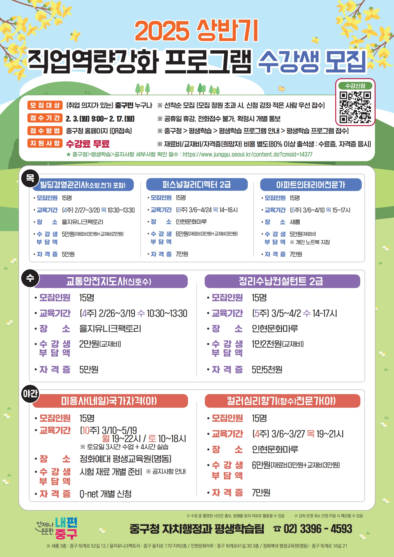 자격증 취득 도전! 중구, 상반기 직업역량강화 프로그램 운영