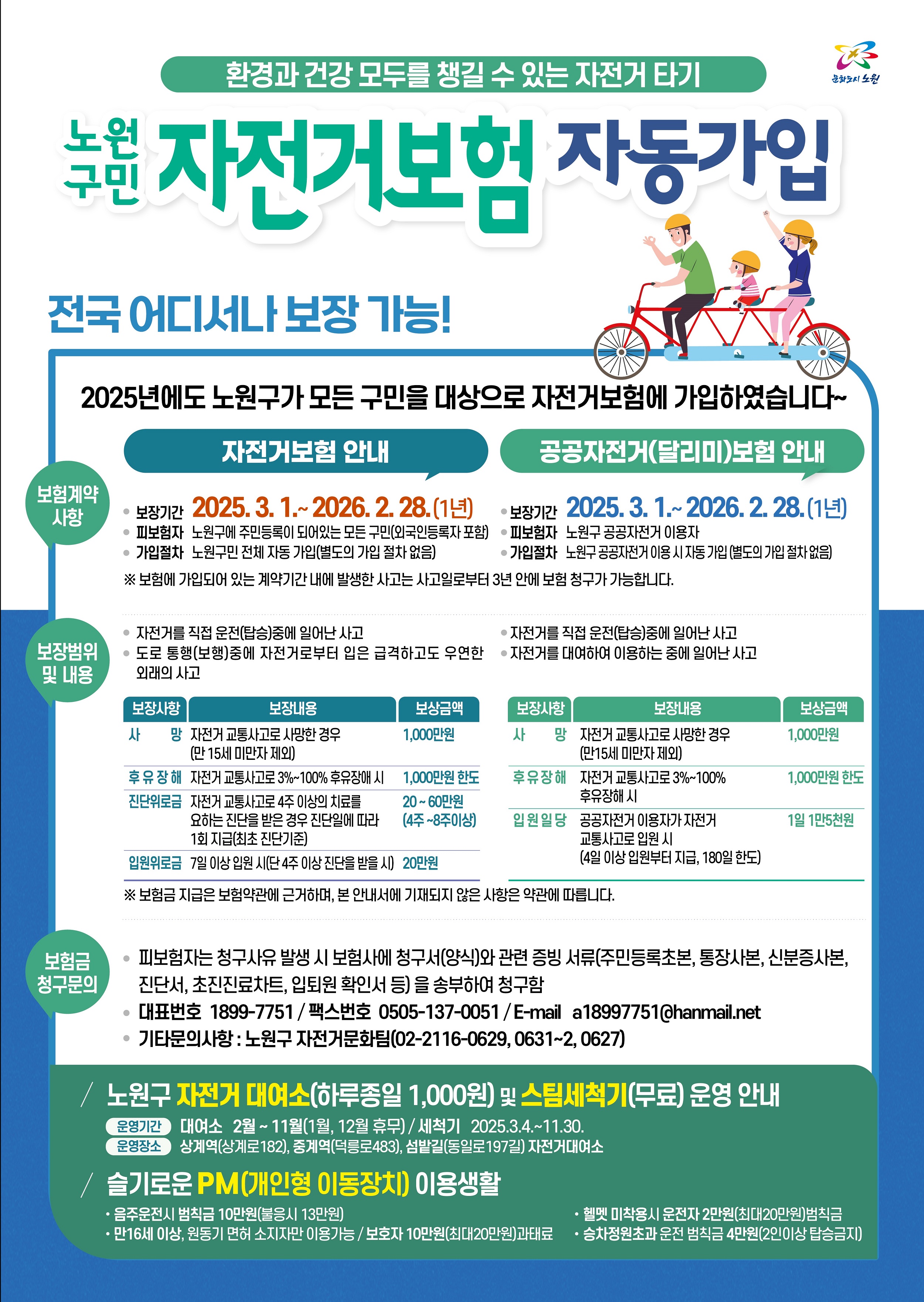 노원구, 전 구민 자전거 보험으로 안심하고 씽씽!