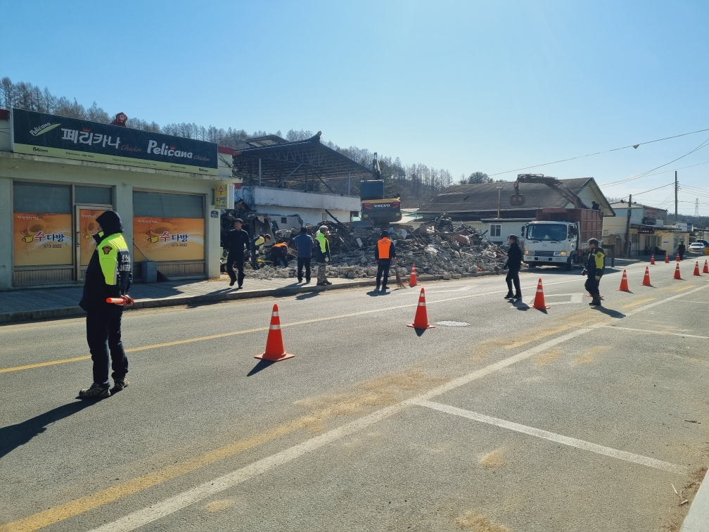 상운면 의용소방대, 주민 화재피해 복구 지원 힘 보태