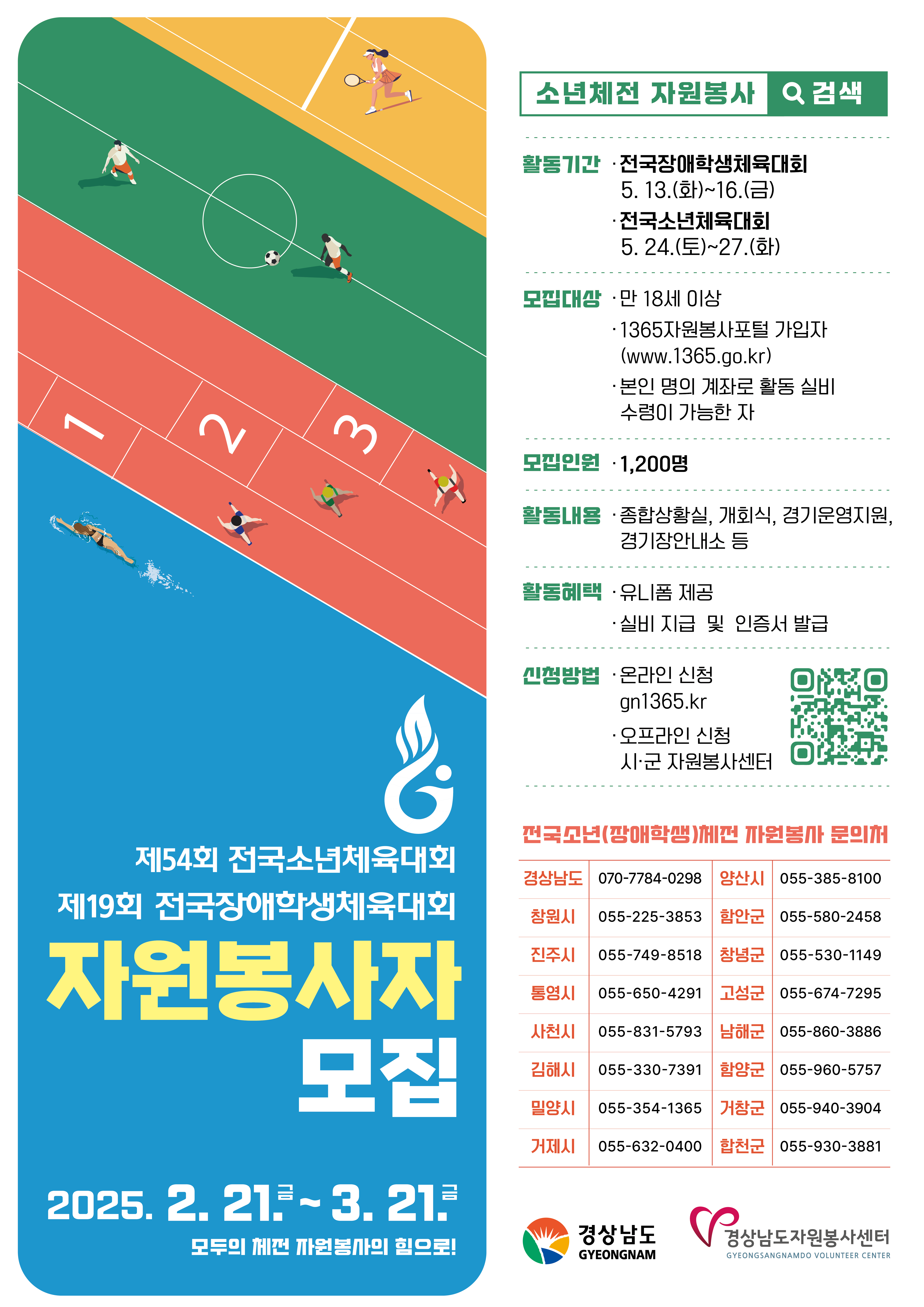 김해시, 전국소년(장애학생)체전 자원봉사자 모집