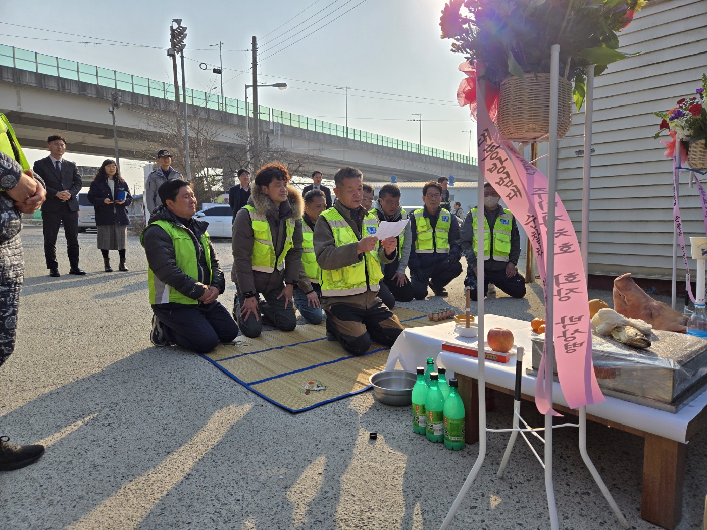 김해 대동면 자율방범대 순찰차 안전 기원제 개최