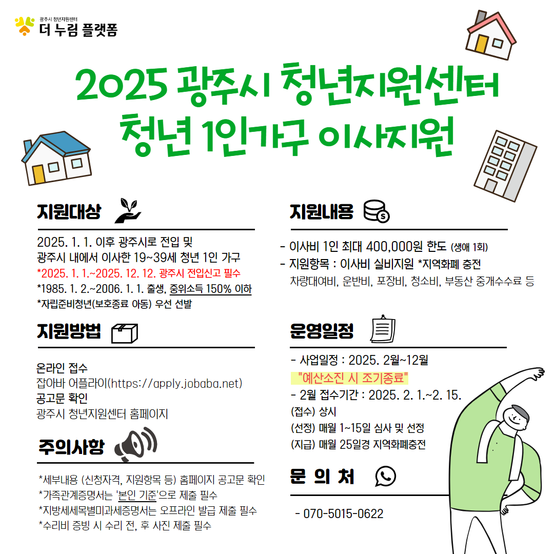 광주시, 청년 1인 가구 위한 ‘독립응원패키지’ 시행
