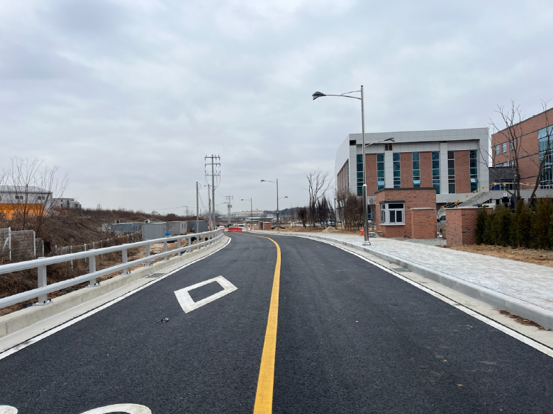 아산시, 아산충무고등학교 진입도로 개설완료