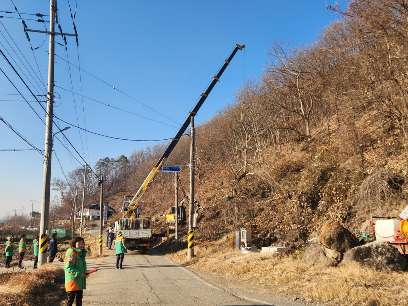 공주시 신관동 자율방재단, 피해목 제거 활동 펼쳐