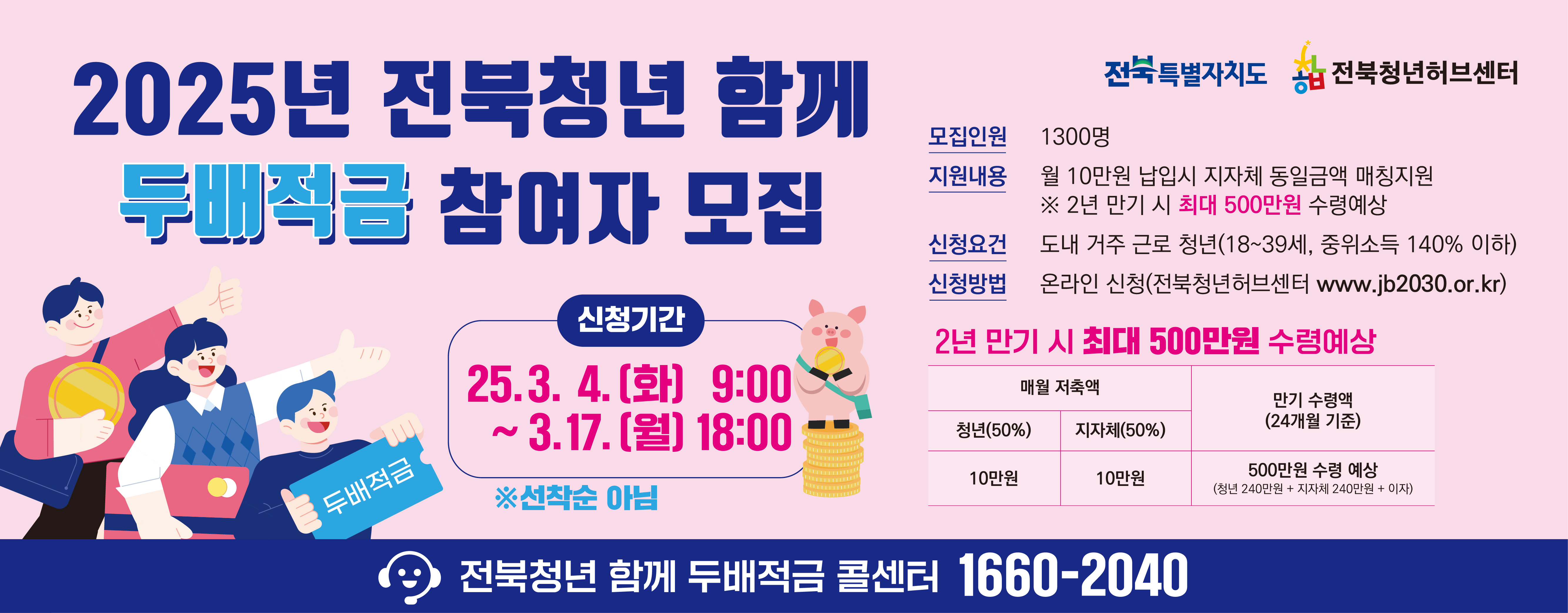 군산시, ‘전북청년 함께 두배적금’ 사업 참여자 모집
