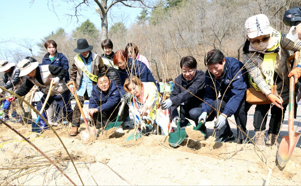 제80회 전주시 식목일 나무심기 행사, 시민들과 함께 ‘개나리’ 식재