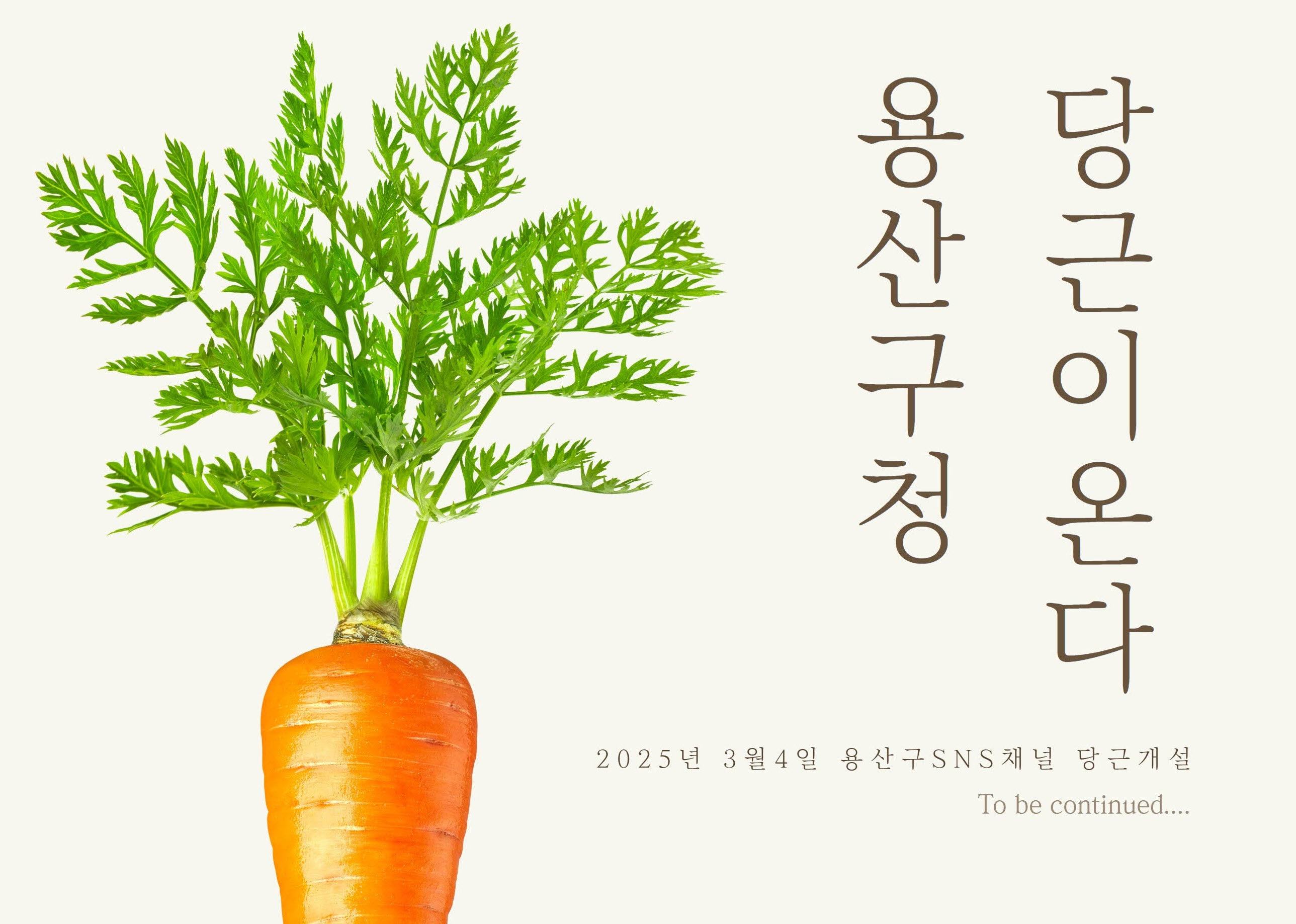 용산구, 당근 계정 열고 소통 시작