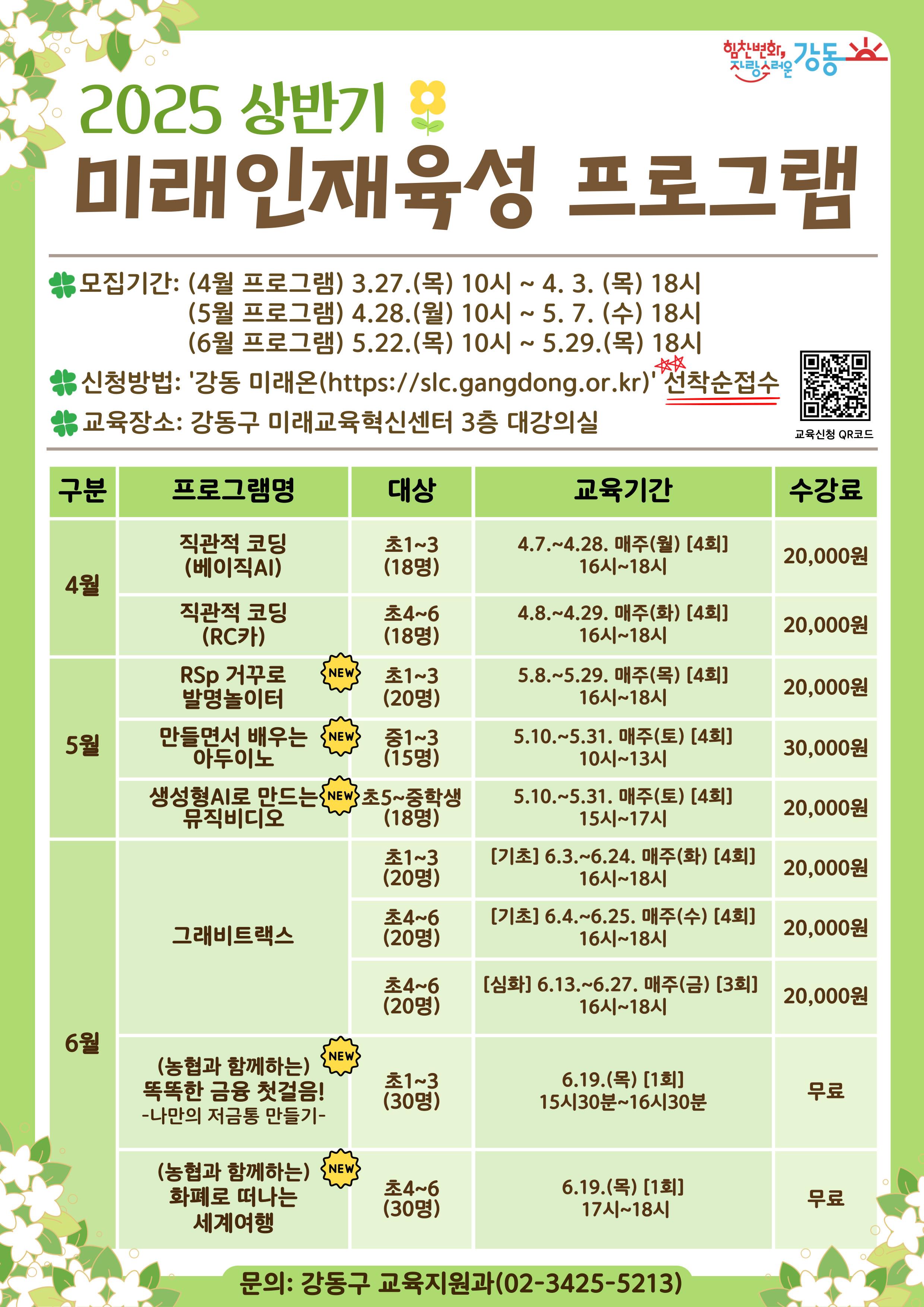 강동구 미래교육혁신센터에서 AI·발명·금융 배우자!