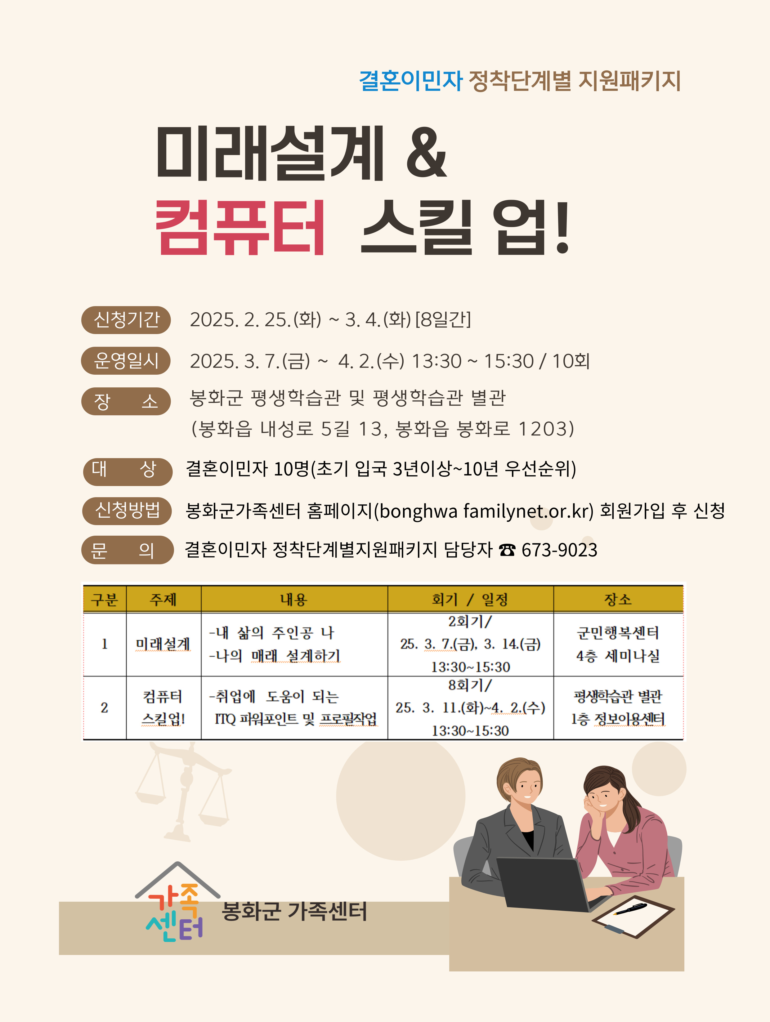 봉화군가족센터, 결혼이민자 정착을 위한 취업지원 사업 시행