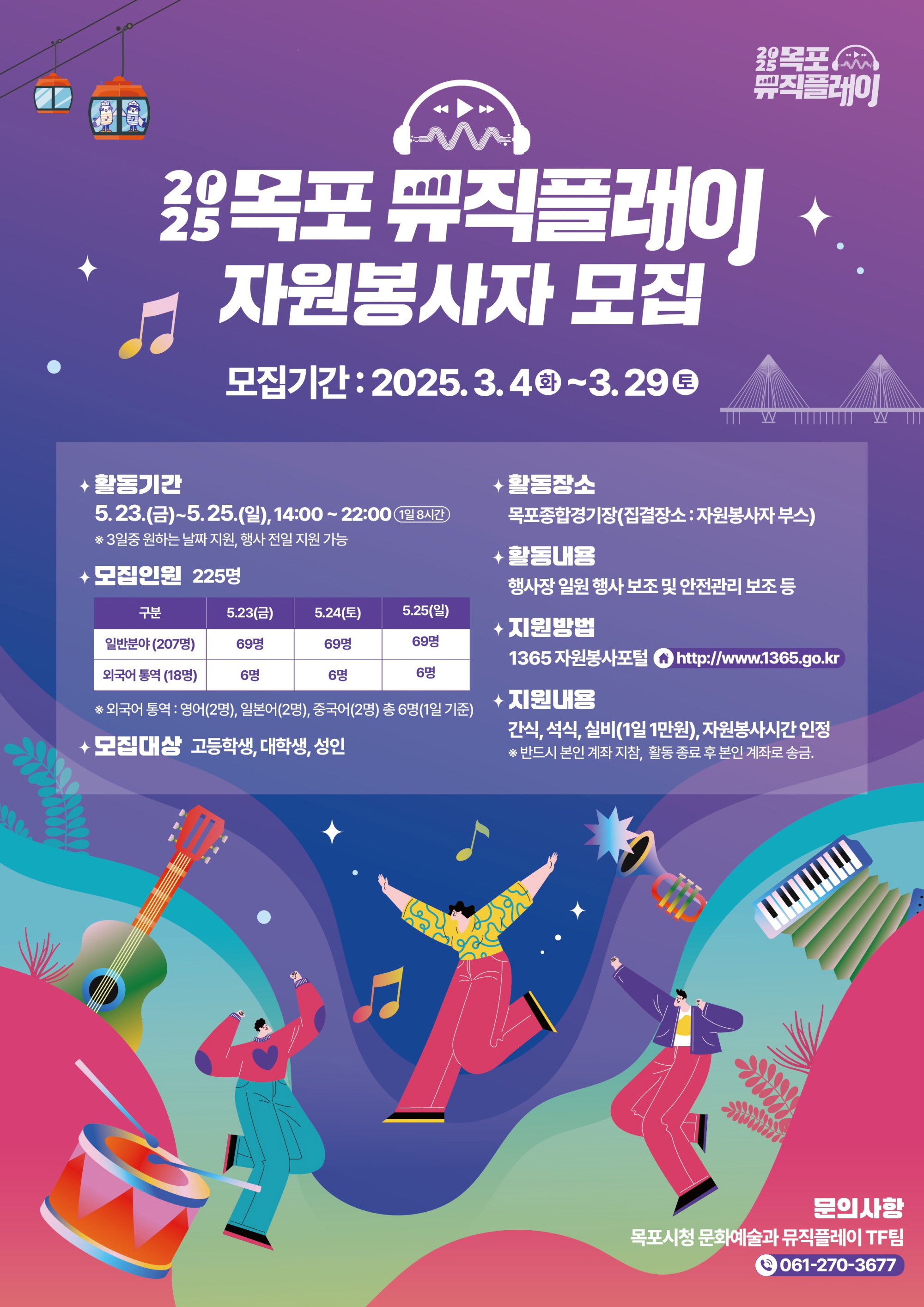 2025 목포뮤직플레이 자원봉사자 모집