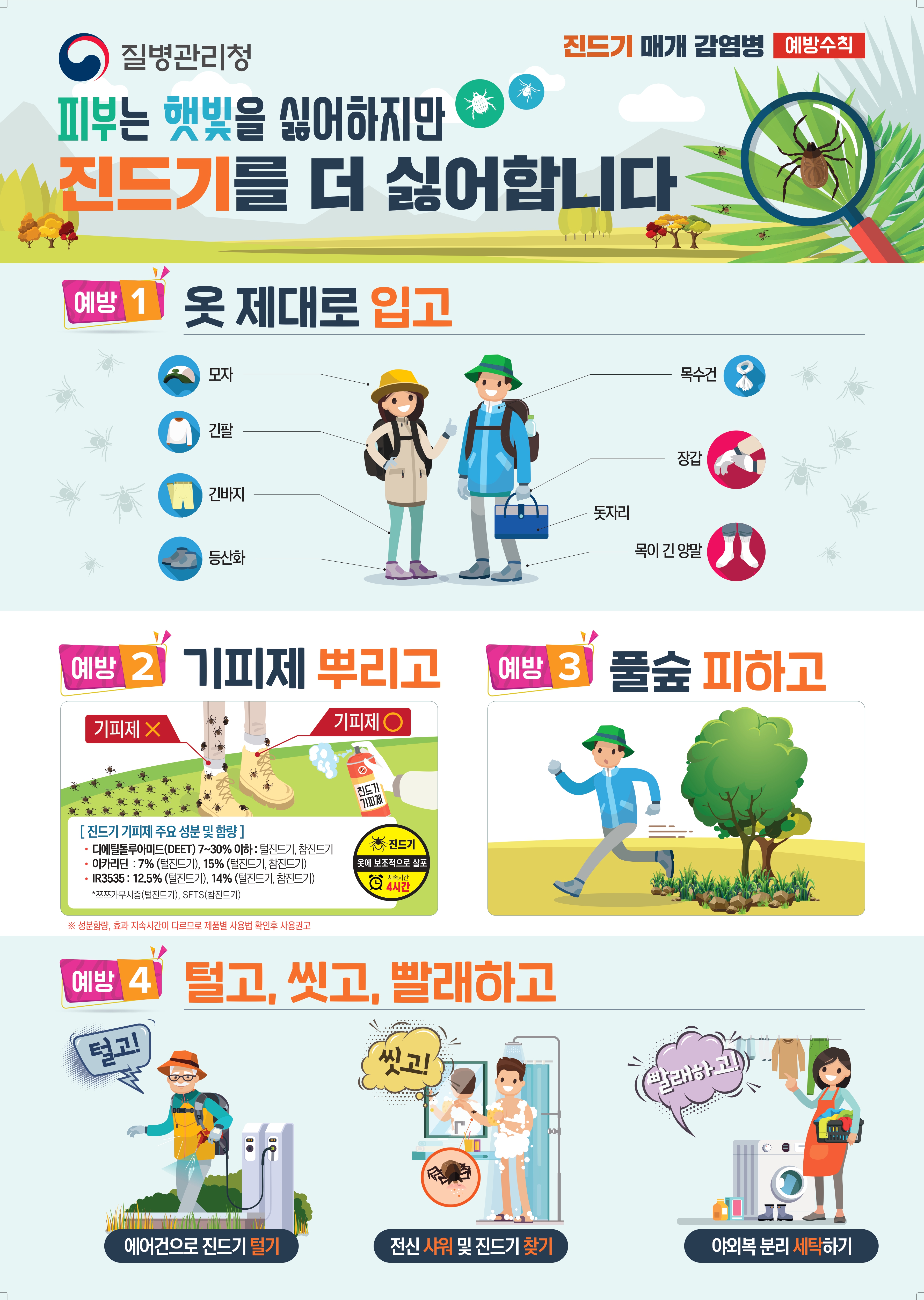 무안군, 봄철 참진드기 급증…야외활동 시 예방수칙 준수 당부