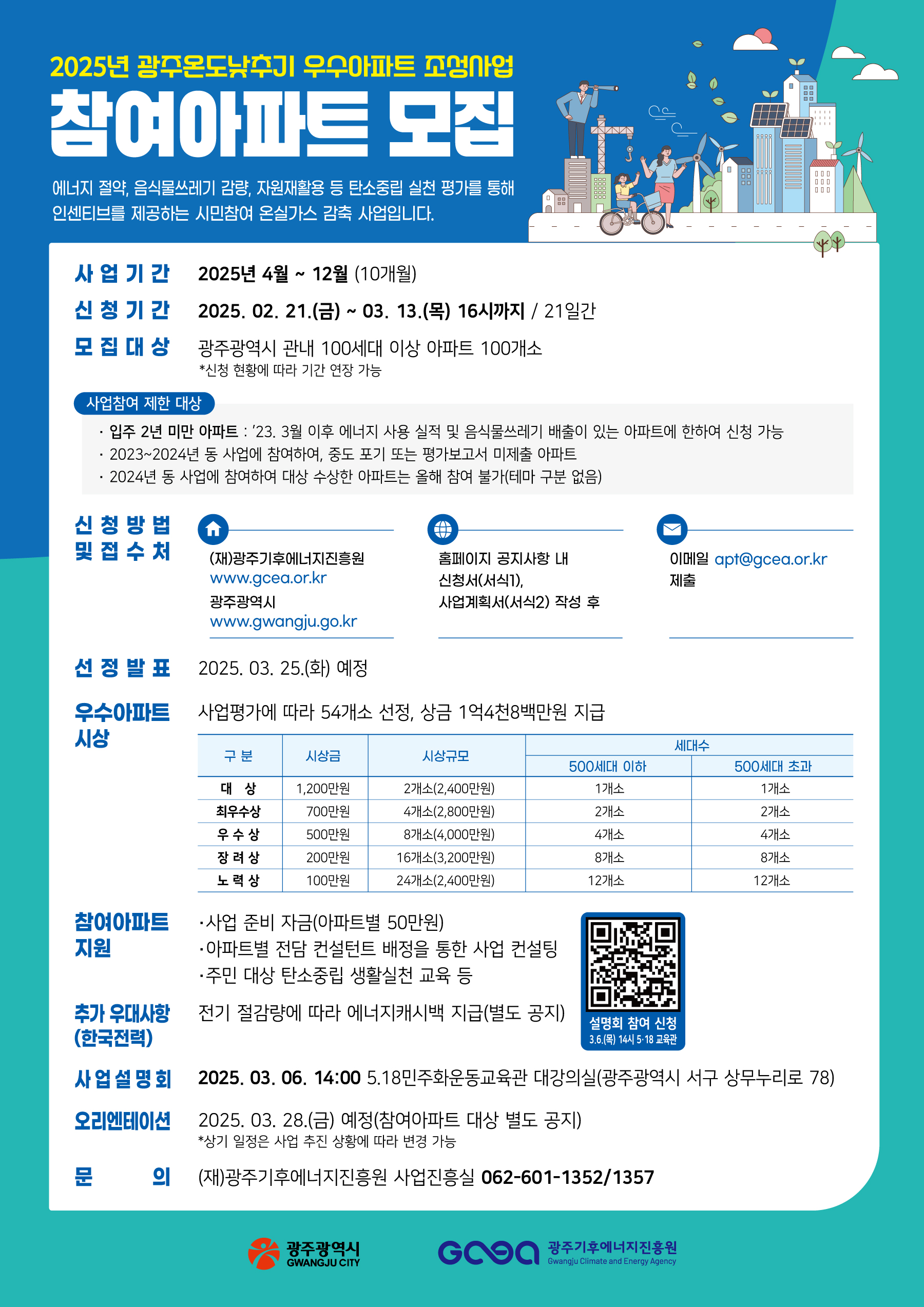 광주시, 탄소중립 실천 아파트 모집…대상 1200만원