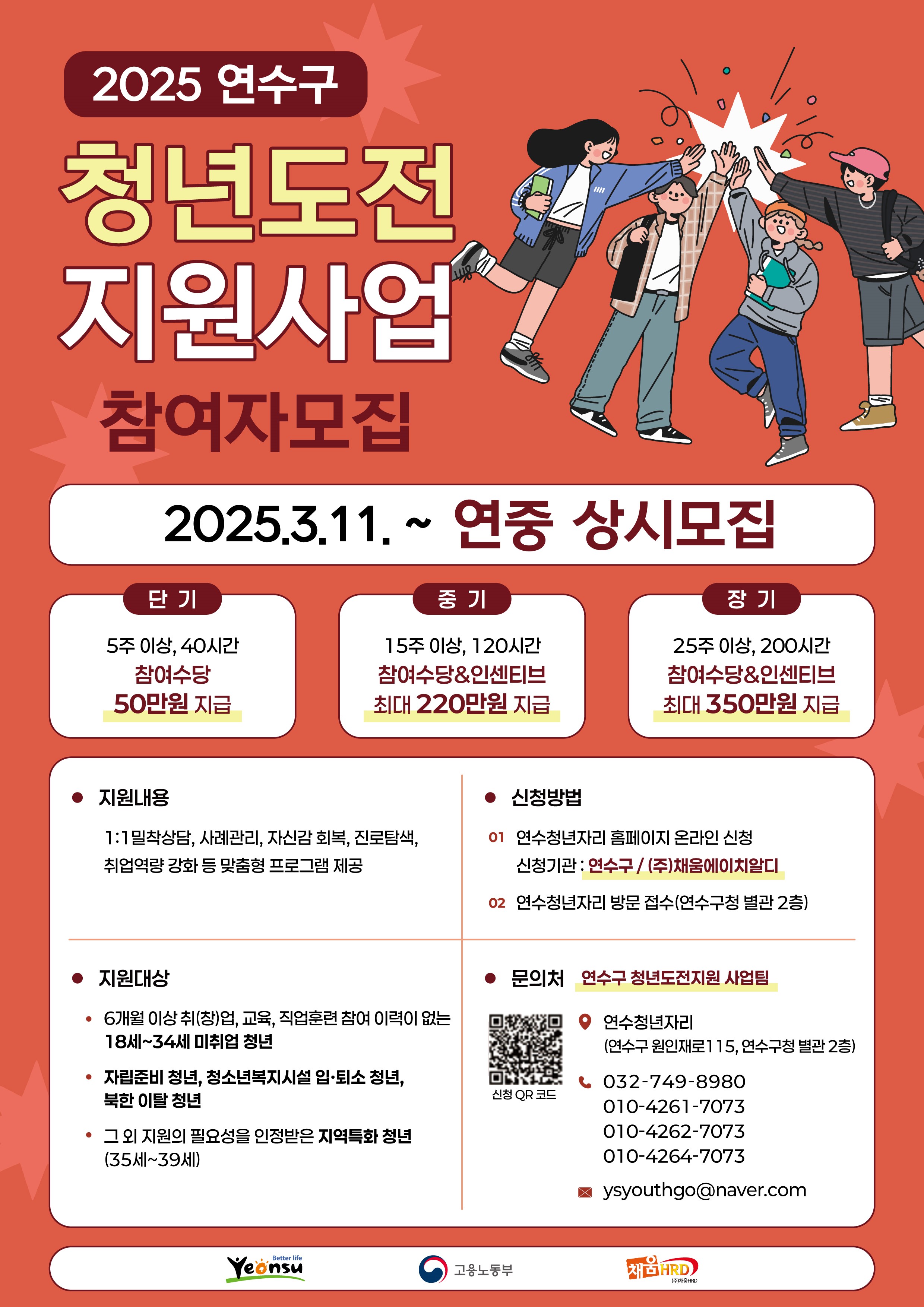 연수구, ‘2025년 청년도전지원사업’ 참여자 모집