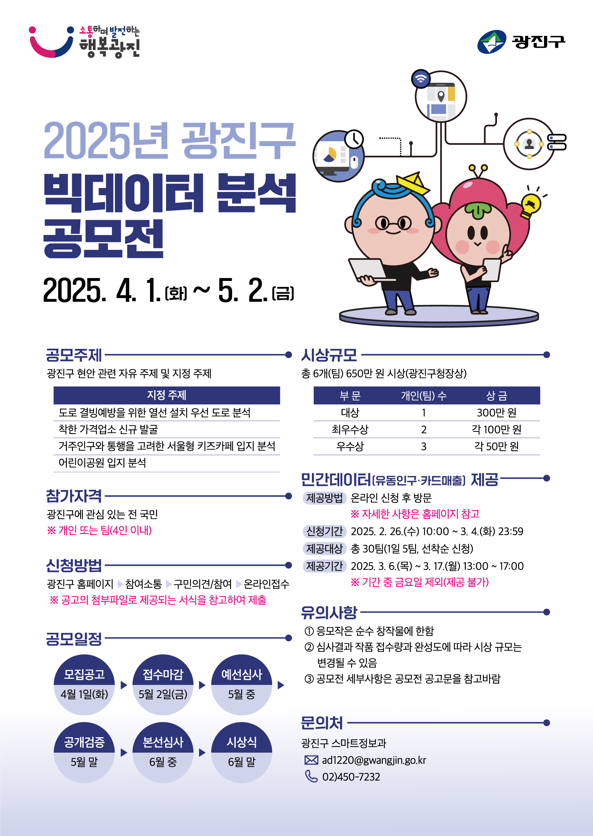 광진구, 빅데이터 분석 공모전 개최…상금 650만 원