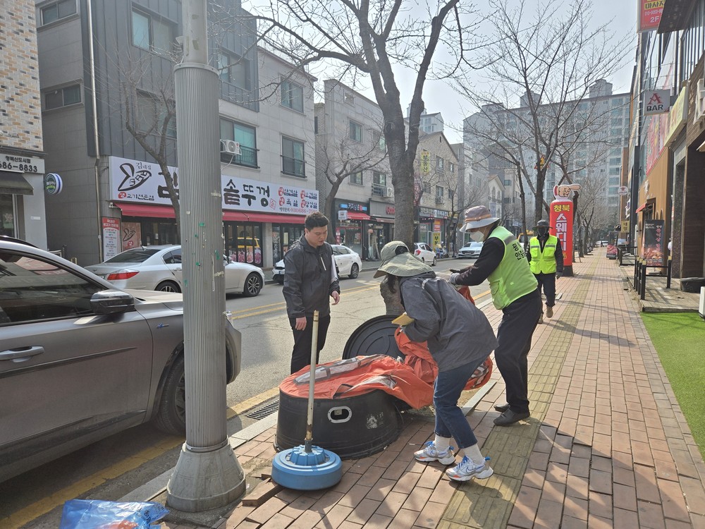 평택시, 불법 입간판(에어라이트 등) 일제 정비
