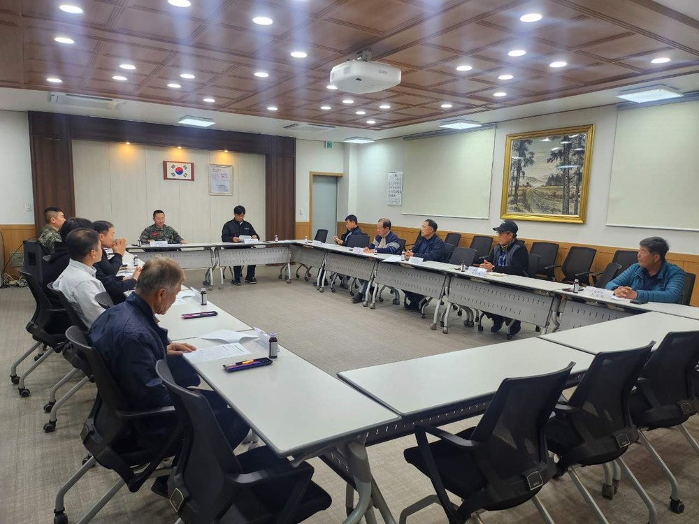 송해면, 우기철 배수갑문 개방 관련 회의 개최