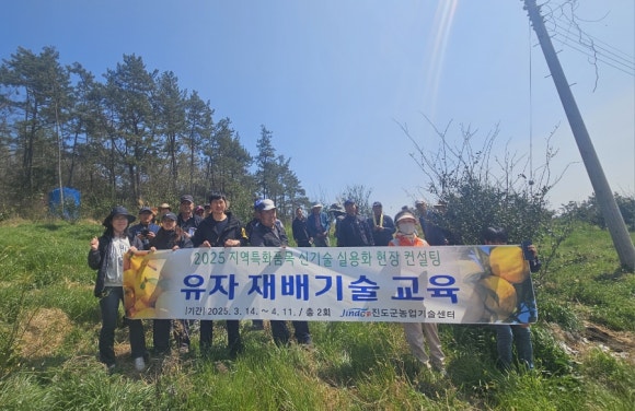 진도군 농업기술센터, 고품질 유자 생산을 위한 현장 컨설팅 추진