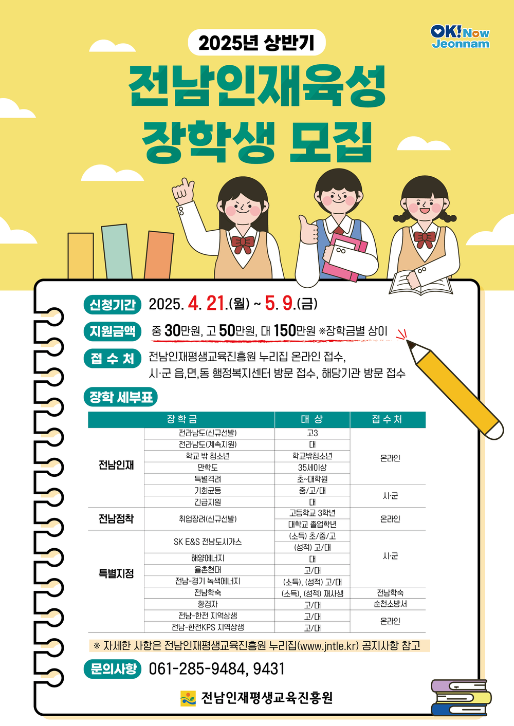 2025년 상반기 전남인재육성 장학생 선발