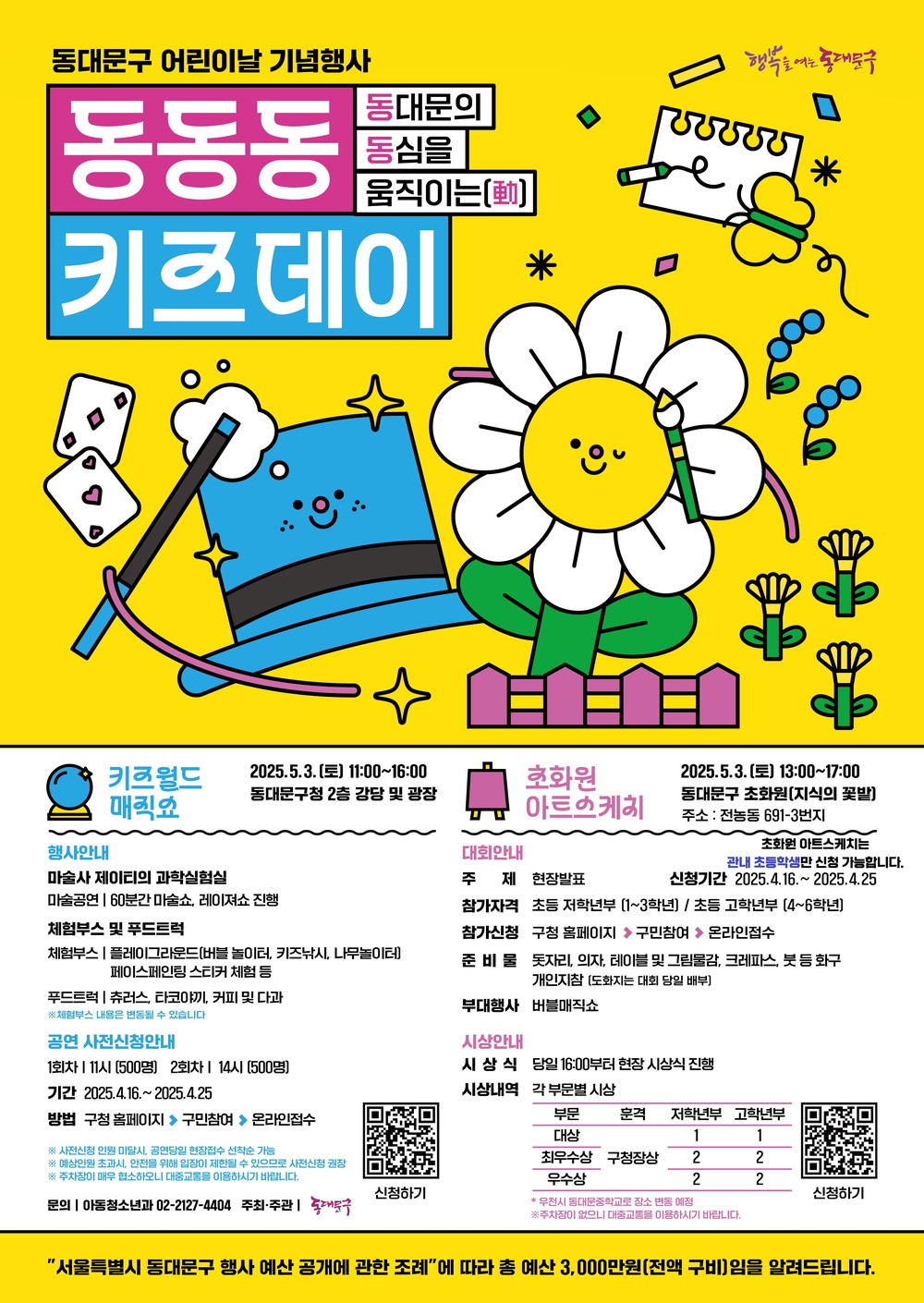 동대문구, 어린이날 맞아 ‘동동동 키즈데이’ 개최