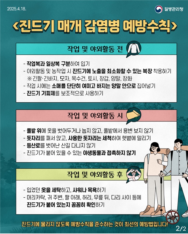 창녕군, 봄철 야외 활동 시 진드기 물림 주의